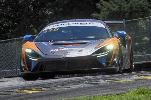 #56 McLaren Artura Trophy Evo of Robby Stockard and Bob Stockard, Hooper Street Racing, McLaren Trophy America, Am, SRO America, VIRginia International Raceway, alton, VA, July 2025.
 | Brian Cleary/SRO