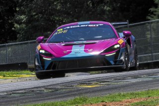 #18 McLaren Artura Trophy Evo of Brandon Kreutz and Canaan O'Connell, Flying Lizards Motorsports, McLaren Trophy America, SRO America, VIRginia International Raceway, alton, VA, July 2025.
 | Brian Cleary/SRO