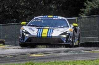 #919 McLaren Artura Trophy Evo of Cooper Broll and Tommy Pintos, Skip Barber Racing, McLaren Trophy America, Pro, SRO America, VIRginia International Raceway, alton, VA, July 2025.
 | Brian Cleary/SRO