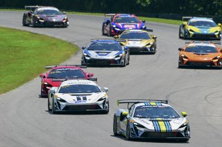 #919 McLaren Artura Trophy Evo of Cooper Broll and Tommy Pintos, Skip Barber Racing, McLaren Trophy America, Pro, SRO America, VIRginia International Raceway, alton, VA, July 2025.
 | Rick Houghton/SRO