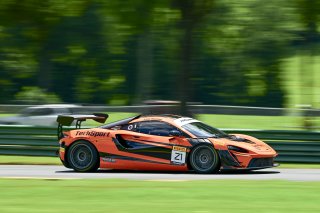 #21 McLaren Artura Trophy Evo of Colin Harrison, TechSport, McLaren Trophy America, Am, SRO America, VIRginia International Raceway, alton, VA, July 2025.
 | Rick Houghton/SRO