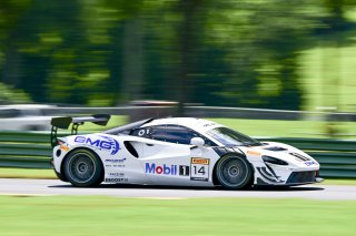 #14 McLaren Artura Trophy Evo of James Sofronas, GMG Racing, McLaren Trophy America, Am, SRO America, VIRginia International Raceway, alton, VA, July 2025.
 | Rick Houghton/SRO