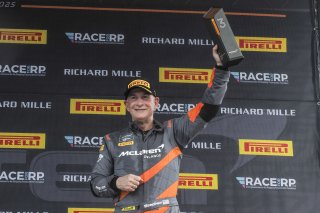 #49 McLaren Artura Trophy Evo of Stephen Sorbaro, OMS, McLaren Trophy America, Am, SRO America, VIRginia International Raceway, alton, VA, July 2025.
 | Brian Cleary/SRO