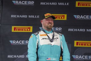 #18 McLaren Artura Trophy Evo of Brandon Kreutz and Canaan O'Connell, Flying Lizards Motorsports, McLaren Trophy America, SRO America, VIRginia International Raceway, alton, VA, July 2025.
 | Brian Cleary/SRO