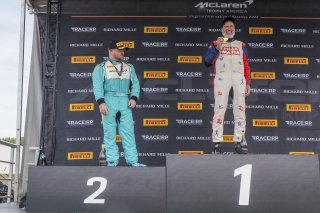 #17 McLaren Artura Trophy Evo of Tom Kopczynski and Eric Filgueiras, Riley Motorsports, McLaren Trophy America, Pro-Am, #18 McLaren Artura Trophy Evo of Brandon Kreutz and Canaan O'Connell, Flying Lizards Motorsports, SRO America, VIRginia International R | Brian Cleary/SRO