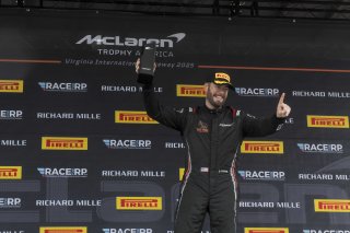 #5 McLaren Artura Trophy Evo of Deniz Teoman and Jeff Cook, Dark Horse Racing, McLaren Trophy America, SRO America, VIRginia International Raceway, alton, VA, July 2025.
 | Brian Cleary/SRO