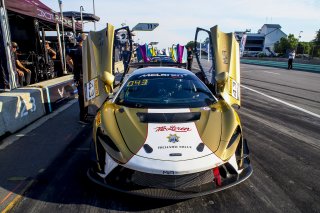 #43 McLaren Artura Trophy Evo of Alexandra Hainer and Jesse Lazare, Motorsports in Action, McLaren Trophy America, Pro-Am, SRO America, Road America, Elkhart Lake, WI, August 2025.
 | Brian Cleary/SRO