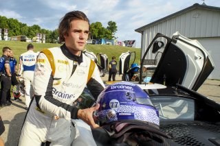 #919 McLaren Artura Trophy Evo of Cooper Broll and Tommy Pintos, Skip Barber Racing, McLaren Trophy America, Pro, SRO America, Road America, Elkhart Lake, WI, August 2025.
 | Brian Cleary/SRO