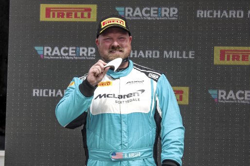 #14 McLaren Artura Trophy Evo of James Sofronas, GMG Racing, McLaren Trophy America, Am, SRO America, Road America, Elkhart Lake, WI, August 2025.
 | Brian Cleary/SRO