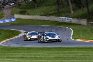 #10 McLaren Artura Trophy Evo of John Dempsey and Andrew Davis, RWE Motorsport, McLaren Trophy America, Pro-Am, SRO America, Road America, Elkhart Lake, WI, August 2025.
 | Brian Cleary/SRO