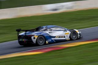 #10 McLaren Artura Trophy Evo of John Dempsey and Andrew Davis, RWE Motorsport, McLaren Trophy America, Pro-Am, SRO America, Road America, Elkhart Lake, WI, August 2025.
 | Brian Cleary/SRO