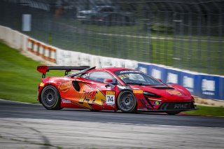 #74 McLaren Artura Trophy Evo of Casey Dennis and James Li, RWE Motorsport, McLaren Trophy America, Pro-Am, SRO America, Road America, Elkhart Lake, WI, August 2025.
 | Brian Cleary/SRO