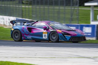 #18 McLaren Artura Trophy Evo of Brandon Kreutz and Canaan O'Connell, Flying Lizards Motorsports, McLaren Trophy America, SRO America, Road America, Elkhart Lake, WI, August 2025.
 | Brian Cleary/SRO