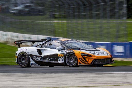 #919 McLaren Artura Trophy Evo of Cooper Broll and Tommy Pintos, Skip Barber Racing, McLaren Trophy America, Pro, SRO America, Road America, Elkhart Lake, WI, August 2025.
 | Brian Cleary/SRO