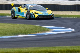 #49 McLaren Artura Trophy Evo of Stephen Sorbaro, OMS, McLaren Trophy America, Am, SRO America, Indianapolis Motor Speedway, Sonoma, CA, March 2025.
 | Brian Cleary/SRO