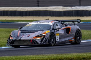 #5 McLaren Artura Trophy Evo of Deniz Teoman and Jeff Cook, Dark Horse Racing, McLaren Trophy America, SRO America, Indianapolis Motor Speedway, Sonoma, CA, March 2025.
 | Brian Cleary/SRO