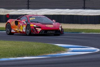 #74 McLaren Artura Trophy Evo of Casey Dennis and James Li, RWE Motorsport, McLaren Trophy America, Pro-Am, SRO America, Indianapolis Motor Speedway, Sonoma, CA, March 2025.
 | Brian Cleary/SRO