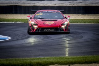 #74 McLaren Artura Trophy Evo of Casey Dennis and James Li, RWE Motorsport, McLaren Trophy America, Pro-Am, SRO America, Indianapolis Motor Speedway, Sonoma, CA, March 2025.
 | Brian Cleary/SRO