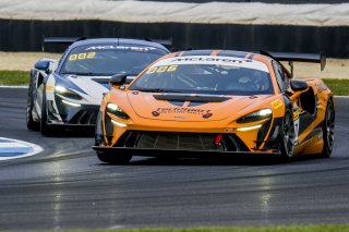 #21 McLaren Artura Trophy Evo of Colin Harrison, TechSport, McLaren Trophy America, Am, SRO America, Indianapolis Motor Speedway, Sonoma, CA, March 2025.
 | Brian Cleary/SRO