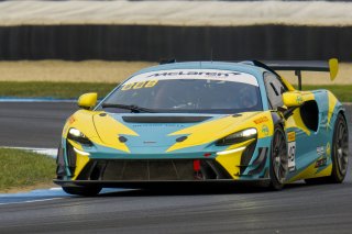 #49 McLaren Artura Trophy Evo of Stephen Sorbaro, OMS, McLaren Trophy America, Am, SRO America, Indianapolis Motor Speedway, Sonoma, CA, March 2025.
 | Brian Cleary/SRO
