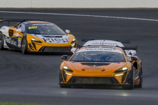 #21 McLaren Artura Trophy Evo of Colin Harrison, TechSport, McLaren Trophy America, Am, SRO America, Indianapolis Motor Speedway, Sonoma, CA, March 2025.
 | Brian Cleary/SRO