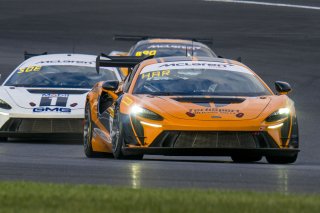 #21 McLaren Artura Trophy Evo of Colin Harrison, TechSport, McLaren Trophy America, Am, SRO America, Indianapolis Motor Speedway, Sonoma, CA, March 2025.
 | Brian Cleary/SRO