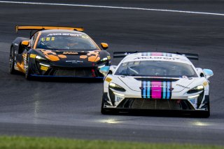#53 McLaren Artura Trophy Evo of Neil Langberg and Kevin Madsen, RP Motorsports by Forte Racing, McLaren Trophy America, Am, SRO America, Indianapolis Motor Speedway, Sonoma, CA, March 2025.
 | Brian Cleary/SRO