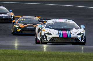 #53 McLaren Artura Trophy Evo of Neil Langberg and Kevin Madsen, RP Motorsports by Forte Racing, McLaren Trophy America, Am, SRO America, Indianapolis Motor Speedway, Sonoma, CA, March 2025.
 | Brian Cleary/SRO