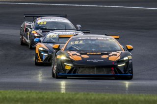 #52 McLaren Artura Trophy Evo of Jason Guzman and Chris Leichtweis, AeroB Motorsports powered by Skip Barber Racing, McLaren Trophy America, SRO America, Indianapolis Motor Speedway, Sonoma, CA, March 2025.
 | Brian Cleary/SRO