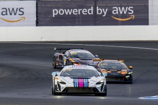 #53 McLaren Artura Trophy Evo of Neil Langberg and Kevin Madsen, RP Motorsports by Forte Racing, McLaren Trophy America, Am, SRO America, Indianapolis Motor Speedway, Sonoma, CA, March 2025.
 | Brian Cleary/SRO