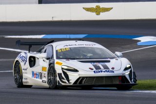 #14 McLaren Artura Trophy Evo of James Sofronas, GMG Racing, McLaren Trophy America, Am, SRO America, Indianapolis Motor Speedway, Sonoma, CA, March 2025.
 | Brian Cleary/SRO