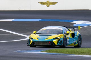 #49 McLaren Artura Trophy Evo of Stephen Sorbaro, OMS, McLaren Trophy America, Am, SRO America, Indianapolis Motor Speedway, Sonoma, CA, March 2025.
 | Brian Cleary/SRO