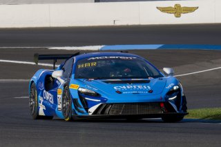 #24 McLaren Artura Trophy Evo of Tanner Harvey and Patrick Liddy, Forte Racing, McLaren Trophy America, SRO America, Indianapolis Motor Speedway, Sonoma, CA, March 2025.
 | Brian Cleary/SRO