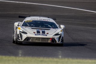 #14 McLaren Artura Trophy Evo of James Sofronas, GMG Racing, McLaren Trophy America, Am, SRO America, Indianapolis Motor Speedway, Sonoma, CA, March 2025.
 | Brian Cleary/SRO