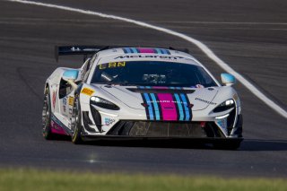 #53 McLaren Artura Trophy Evo of Neil Langberg and Kevin Madsen, RP Motorsports by Forte Racing, McLaren Trophy America, Am, SRO America, Indianapolis Motor Speedway, Sonoma, CA, March 2025.
 | Brian Cleary/SRO