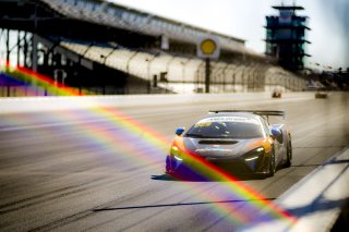 #56 McLaren Artura Trophy Evo of Robby Stockard and Bob Stockard, Hooper Street Racing, McLaren Trophy America, Am, SRO America, Indianapolis Motor Speedway, Sonoma, CA, March 2025.
 | Brian Cleary/SRO
