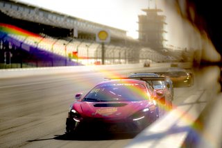 #74 McLaren Artura Trophy Evo of Casey Dennis and James Li, RWE Motorsport, McLaren Trophy America, Pro-Am, SRO America, Indianapolis Motor Speedway, Sonoma, CA, March 2025.
 | Brian Cleary/SRO