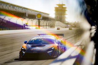 #56 McLaren Artura Trophy Evo of Robby Stockard and Bob Stockard, Hooper Street Racing, McLaren Trophy America, Am, SRO America, Indianapolis Motor Speedway, Sonoma, CA, March 2025.
 | Brian Cleary/SRO