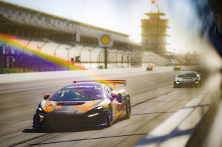 #52 McLaren Artura Trophy Evo of Jason Guzman and Chris Leichtweis, AeroB Motorsports powered by Skip Barber Racing, McLaren Trophy America, SRO America, Indianapolis Motor Speedway, Sonoma, CA, March 2025.
 | Brian Cleary/SRO