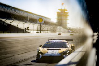 #43 McLaren Artura Trophy Evo of Alexandra Hainer and Jesse Lazare, Motorsports in Action, McLaren Trophy America, Pro-Am, SRO America, Indianapolis Motor Speedway, Sonoma, CA, March 2025.
 | Brian Cleary/SRO
