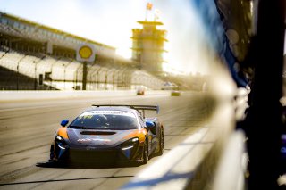 #56 McLaren Artura Trophy Evo of Robby Stockard and Bob Stockard, Hooper Street Racing, McLaren Trophy America, Am, SRO America, Indianapolis Motor Speedway, Sonoma, CA, March 2025.
 | Brian Cleary/SRO