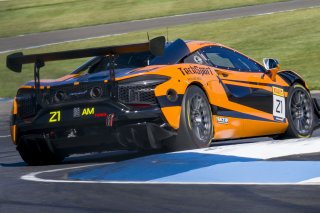 #21 McLaren Artura Trophy Evo of Colin Harrison, TechSport, McLaren Trophy America, Am, SRO America, Indianapolis Motor Speedway, Sonoma, CA, March 2025.
 | Brian Cleary/SRO