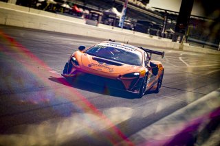 #21 McLaren Artura Trophy Evo of Colin Harrison, TechSport, McLaren Trophy America, Am, SRO America, Indianapolis Motor Speedway, Sonoma, CA, March 2025.
 | Brian Cleary/SRO