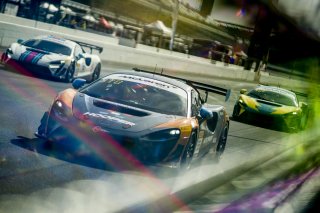 #56 McLaren Artura Trophy Evo of Robby Stockard and Bob Stockard, Hooper Street Racing, McLaren Trophy America, Am, SRO America, Indianapolis Motor Speedway, Sonoma, CA, March 2025.
 | Brian Cleary/SRO