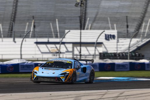 #65 McLaren Artura Trophy Evo of Robby Stockard and Matt Bell, Hooper Street Racing with OMS, McLaren Trophy, Pro, SRO America, Indianapolis 8 Hour, Indianapolis Motor Speedway, Speedway, IN, Oct 7 - 11, 2026
 | Fabian Lagunas | www.lagunasphotography.com | 2026