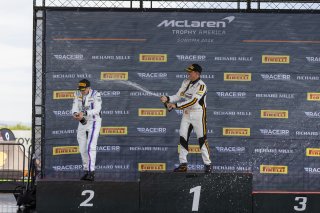 #7 McLaren Artura Trophy Evo of Randy Highland and John Capestro-Dubets, GMG Racing, McLaren Trophy, Pro-Am, SRO America, Sonoma Raceway, Sonoma, CA, Mar 27 - 29, 2026, #53 McLaren Artura Trophy Evo of Neil Langberg and Kevin Madsen, Relapsing Polychondri | Fabian Lagunas&copy;2026